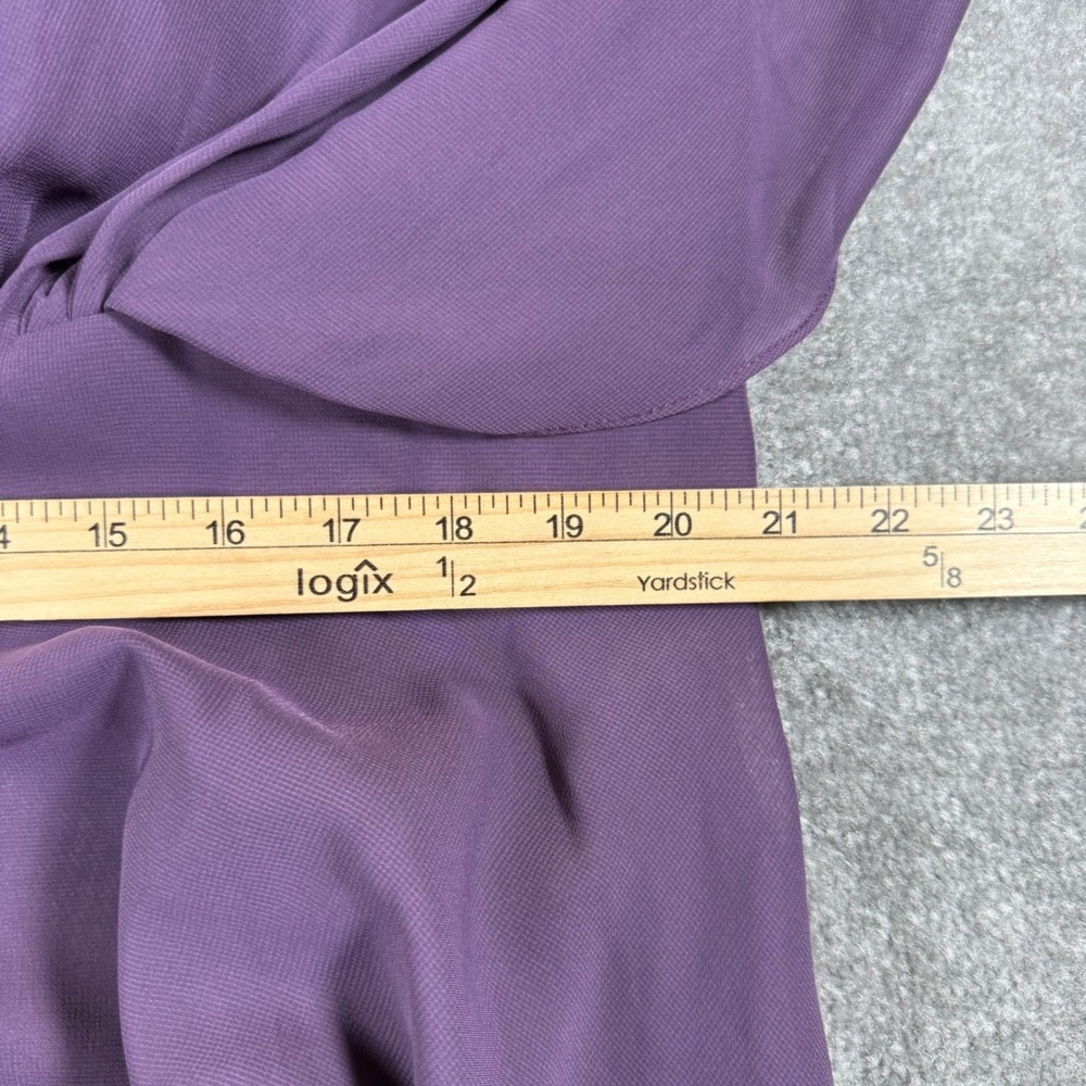 NWT JJ's House Dress Womens 20W Plum Chiffon Flutter Sleeve Midi Bridesmaid - Picture 9 of 10